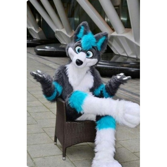 Husky Dog Realistic Fursuit Animal Mascot Costumes for Adults