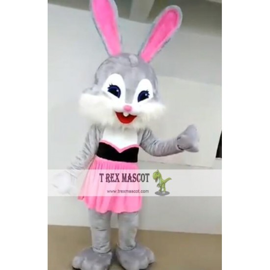 Easter Funny White Bunny Rabbit Mascot Costume