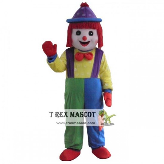 Adult Red Clown Mascot Costume