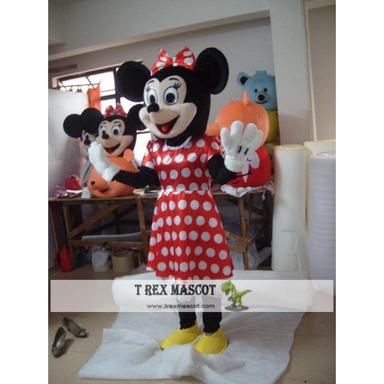 Adult Minnie Mouse Cosplay Halloween Costume Mascot Adult Minnie Mouse Cosplay Halloween Costume Mascot