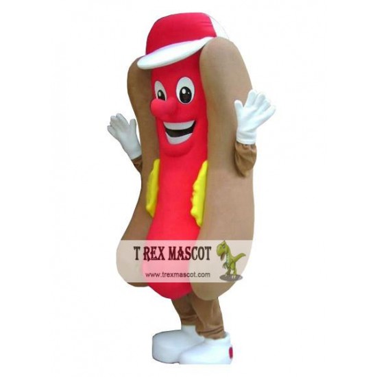 Adult Hotdog Mascot Costume