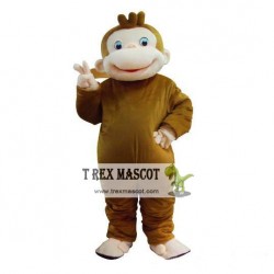 Adult Curious George Monkey Mascot Costume