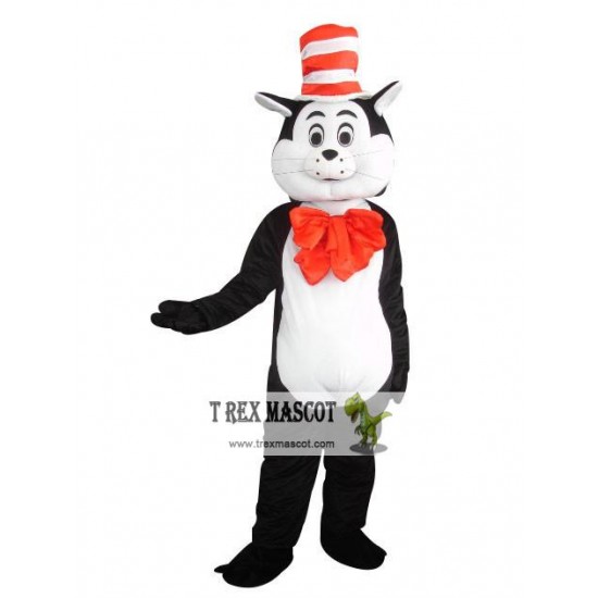 Adult Cat In The Hat Mascot Costume