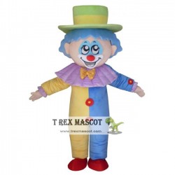 Adult Blue Clown Mascot Costume