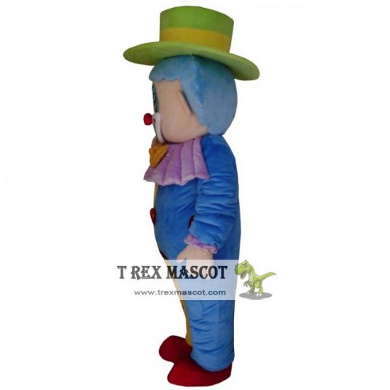 Adult Blue Clown Mascot Costume