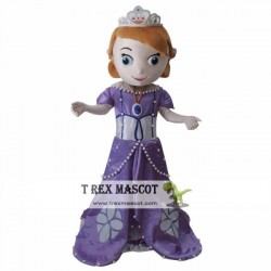 Adult Sofia the First Mascot Costume