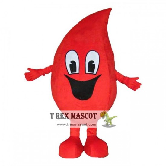 Adult Red Waterdrop Water Drop Mascot Costume