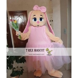 Easter Bunny Pink Rabbit Wedding  Mascot Costumes