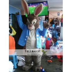 Peter Rabbit Brown Easter Bunny Mascot Costume