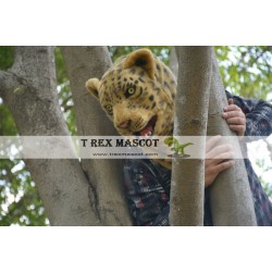 Realistic Leopard Panther Fursuit Head Mask Mascot Head