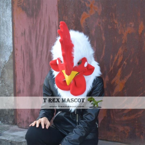 Realistic Rooster Cock Fursuit Head Mask Mascot Head