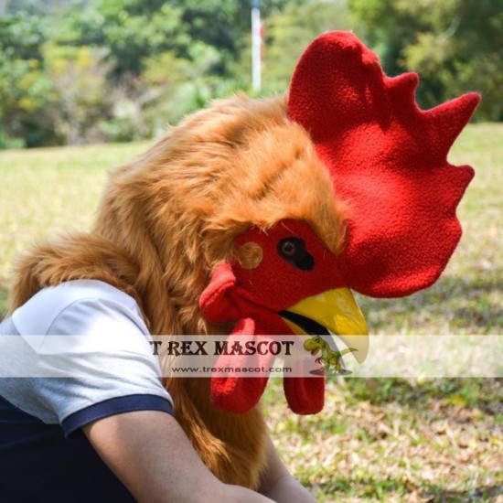 Realistic Rooster Cock Fursuit Head Mask Mascot Head