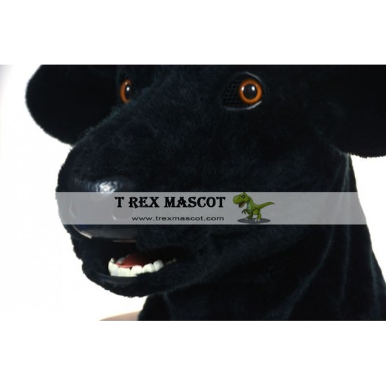 Realistic Black Bull Fursuit Head Mask Mascot Head