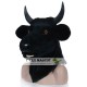 Realistic Black Bull Fursuit Head Mask Mascot Head