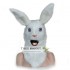 Realistic White Rabbit Fursuit Head Mask Mascot Head