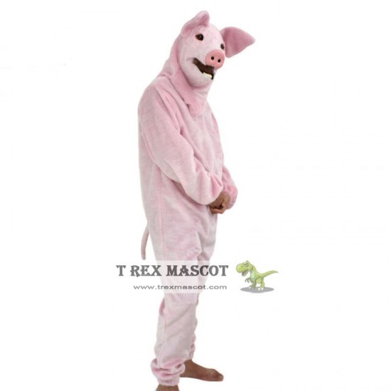 Realistic Pink Pig Fursuit Mascot Costume