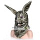 Realistic White Rabbit Fursuit Head Mask Mascot Head