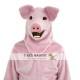 Realistic Pink Pig Fursuit Mascot Costume