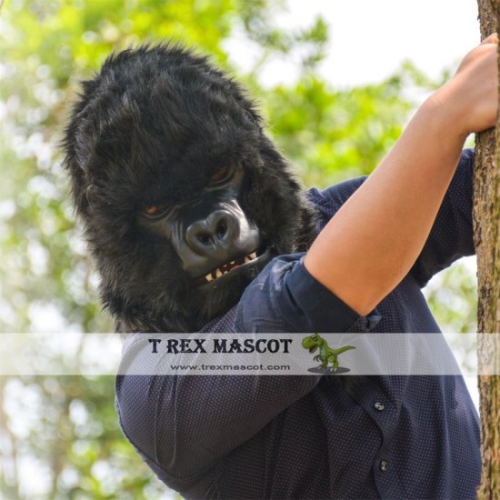 Realistic Chimpanzee Fursuit Head Mask Mascot Head