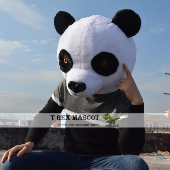 Realistic Panda Fursuit Head Mask Mascot Head