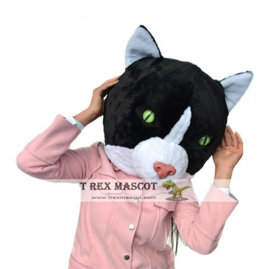 Realistic Cat Fursuit Head Mask Mascot Head