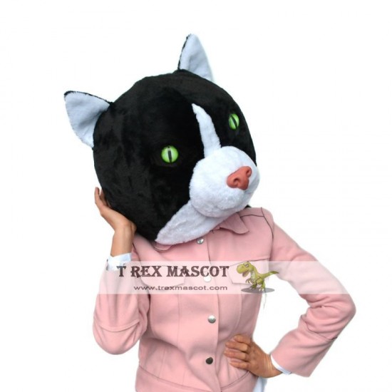 Realistic Cat Fursuit Head Mask Mascot Head