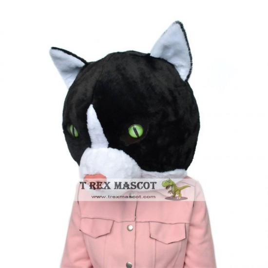 Realistic Cat Fursuit Head Mask Mascot Head