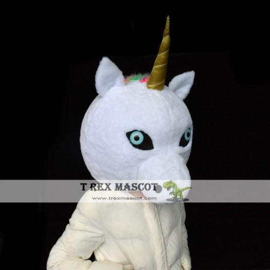 Realistic Unicorn Fursuit Head Mask Mascot Head