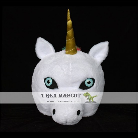 Realistic Unicorn Fursuit Head Mask Mascot Head