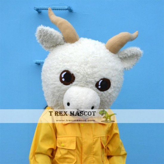 Realistic Sheep Fursuit Head Mask Mascot Head