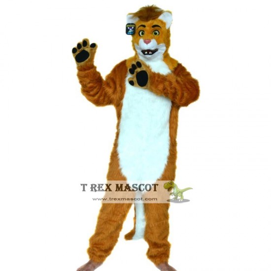 Realistic Brown Wolf Fursuit Mascot Costume