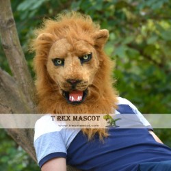 Realistic Lion Fursuit Head Mask Mascot Head