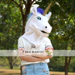 Realistic Unicorn Fursuit Head Mask Mascot Head