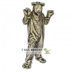 Realistic Grey Wolf Fursuit Mascot Costume