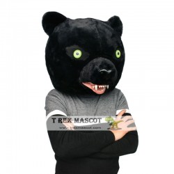 Realistic Black Panther Fursuit Head Mask Mascot Head