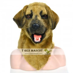Realistic Dog Fursuit Head Mask Mascot Head