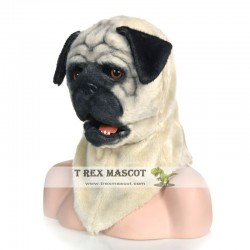 Realistic SharPei Dog Fursuit Head Mask Mascot Head