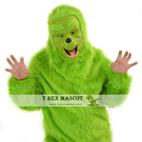 Realistic Green Monster Fursuit Mascot Costume