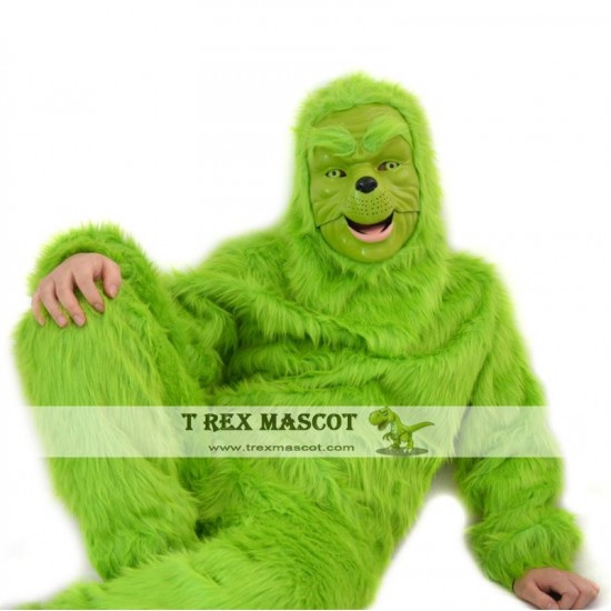 Realistic Green Monster Fursuit Mascot Costume