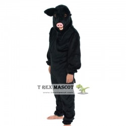 Realistic Black Pig Fursuit Mascot Costume