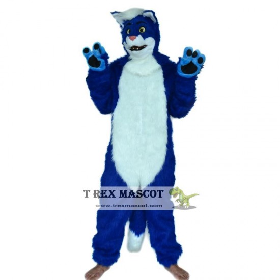 Realistic Blue Fox Dog Fursuit Mascot Costume