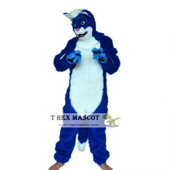 Realistic Blue Fox Dog Fursuit Mascot Costume