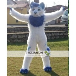 Blue Wolf Husky Dog Fursuit Mascot Costume