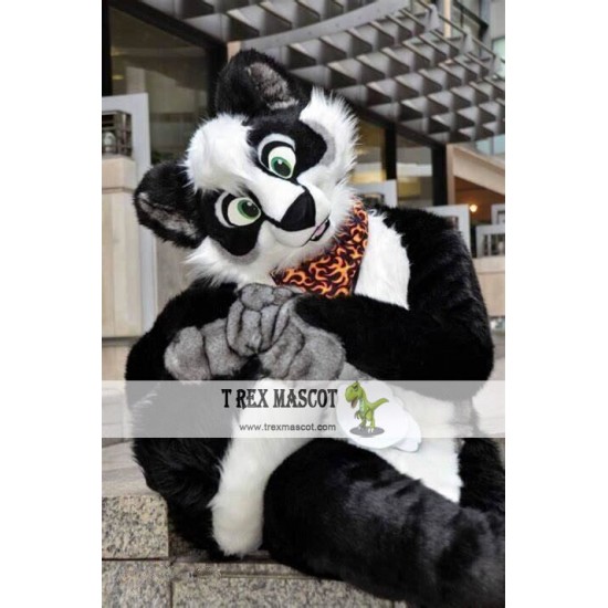 Black Dog Fursuit Mascot Costume