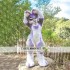 Grey Dog Fox Girl Fursuit Mascot Costume