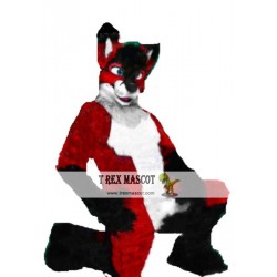 Red Wolf Husky Dog Fursuit Mascot Costume