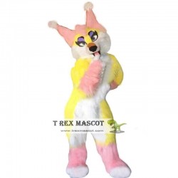Yellow Dog Fox Girl Fursuit Mascot Costume