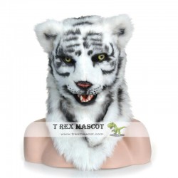 Animal White Tiger Fursuit Head Mascot Head