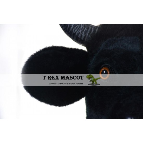 Animal Black cow Fursuit Head Mascot Head
