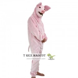 Animal Pink pig Fursuit Mascot Costume for Adult